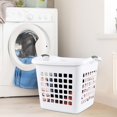 thumbnail image 2 of Saedy 4 Pack Large Plastic Laundry Baskets, White Clothes Hamper for Laundry, 2 of 7