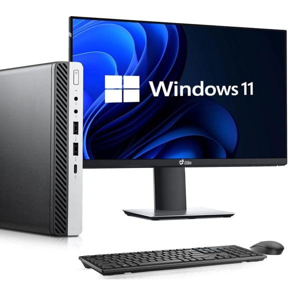 Restored BTO HP ProDesk 600 G3 Mini Desktop Computer PC, Intel Core i5-6500T 6th Gen. Processor, 16GB DDR4 Ram, 512GB SSD, 22 inch LED Monitor, USB-C, WiFi, Keyboard & Mouse, Windows 11 Pro