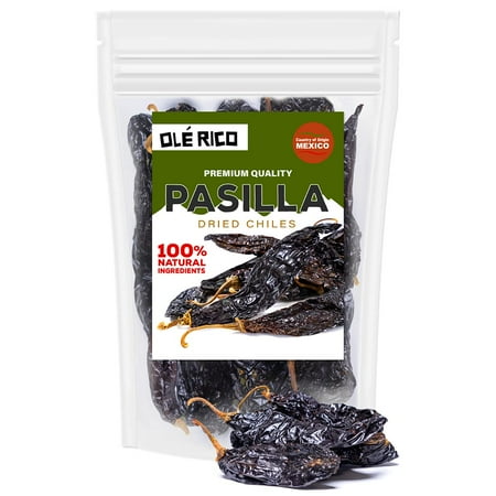 Dried Pasilla Pepper - Whole - 1.5 oz Resealable Bag by Ole Rico
