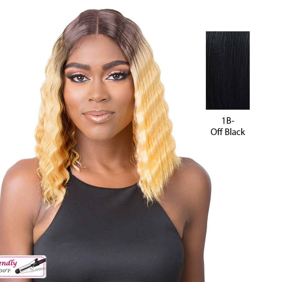 Synthetic Hd Lace Crimped Hair 2,Off black 