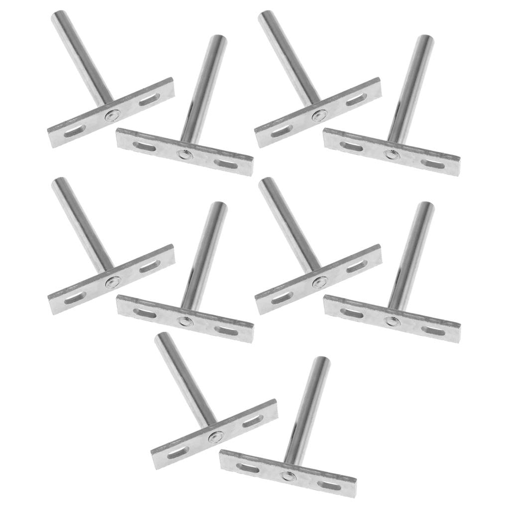 WLPZXP 10Pcs Wall Shelf Bracket Heavy Duty Supporter T Shaped Angle Bracket 3inch