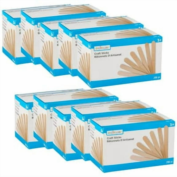 10 Packs: 200 ct. (2,000 total) 6" Wood Craft Sticks by Creatology