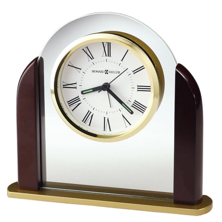 Howard Miller Derrick Glass and Rosewood Finish Wood Quartz Alarm Clock #Q GM 1491 Howard Miller Derrick Glass and Rosewood Finish Wood Quartz Alarm Clock #Q GM 1491 - e 853 a 48 f 0