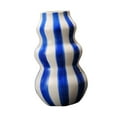 thumbnail image 5 of CoudarTitie Painted Striped Ceramic Vase Flower Arrangement Craft Decorative Minimalist Home Blue, 5 of 9