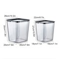 thumbnail image 4 of fastboy ABS Modern Bathroom Bin And Toilet Brush Set For Look Small Bathroom Bin With Lid Plastic Bathroom Bin Transparent Large [R 1, 4 of 6