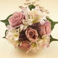 thumbnail image 3 of Generic Rose Hydrangea Flowers Bouquet Bunch Home Wedding Party Gift PICK Rosa claro, 3 of 7