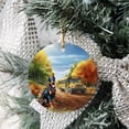 thumbnail image 3 of Goodbye Summer Doberman Pinscher Hello Fall Time for School Ceramic Round Ornament Doberman Dog Lover Gifts Home Tree Decor - 02014, 3 of 5