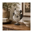 thumbnail image 3 of 8" x 12" White Polyresin Rooster Sculpture, by DecMode, 3 of 10