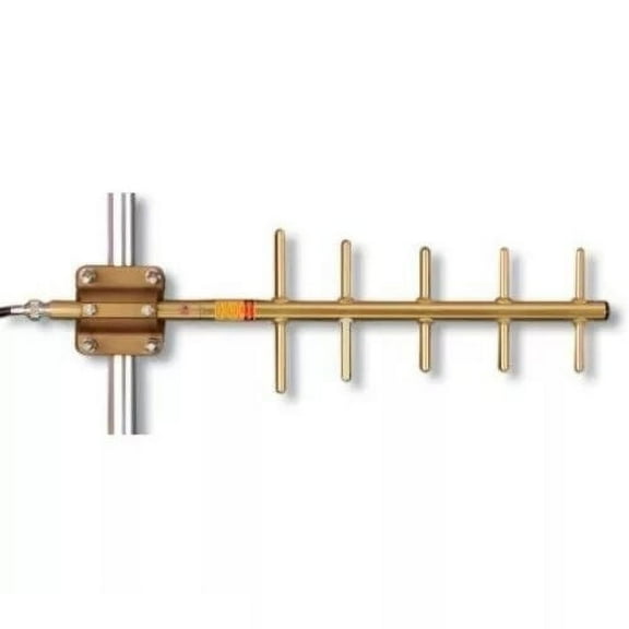 Repeater Base Directional Antenna Yagi UHF 450-470 MHz 5 Elements Gold Finish 9.2dBd BR6355