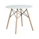 thumbnail image 1 of Mesa de Cocina o Comedor Redonda, 70 cm Diámetro, para Cocina, Terraza, Jardín o Comedor - Blanco esquí esquí Gafas de esquí, 1 of 5