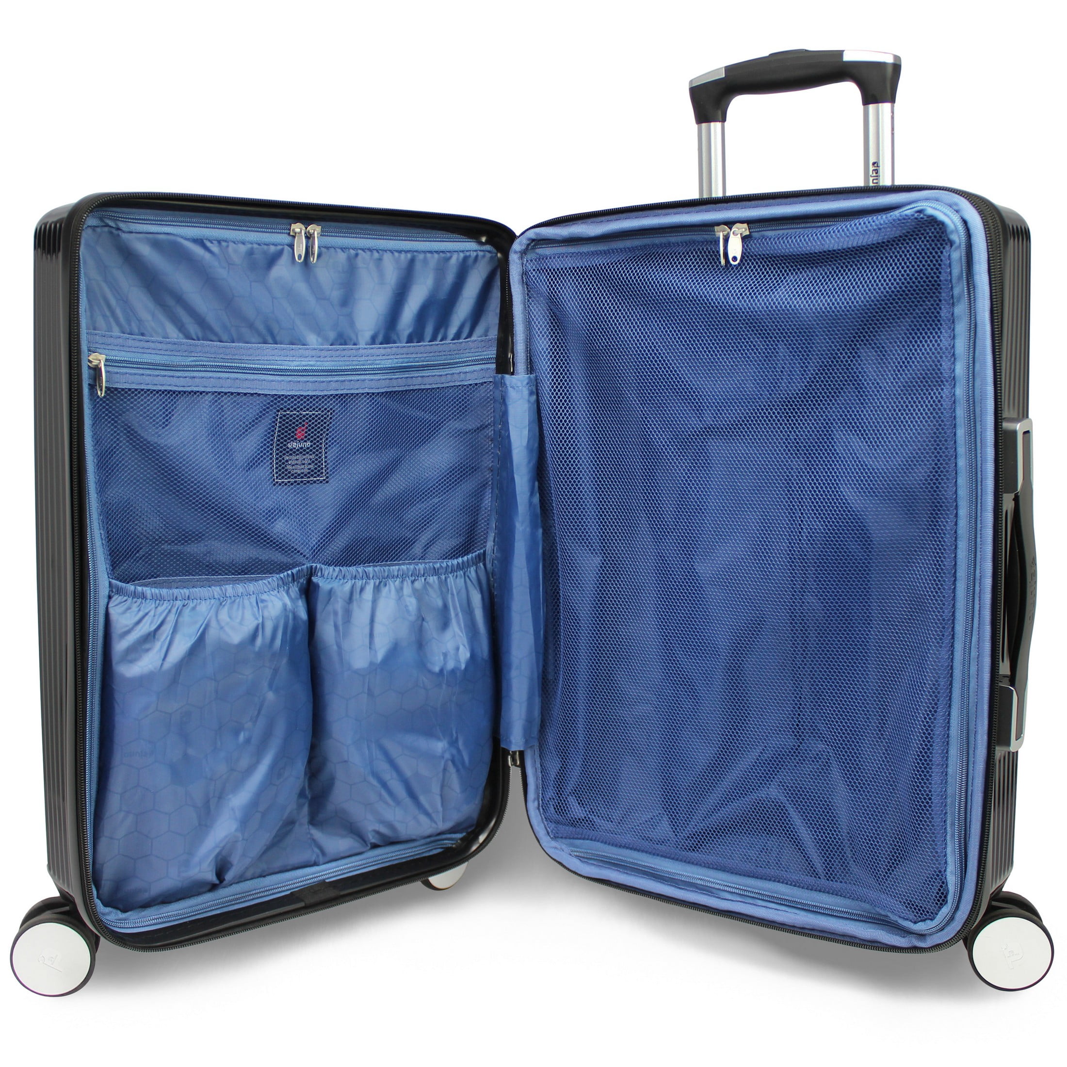 World Traveler Dejuno Monarch 3-Piece Polycarbonate Spinner Luggage Set - Black