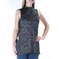 thumbnail image 1 of FRESHMAN FOREVER Haut Sans Manches à Encolure Roulée Fendu Noir pour Femmes Juniors S, 1 of 2