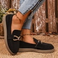 thumbnail image 5 of ShiShine Womens Round Toe Loafers Rhinestone Buckle Slip On Casual Comfortable Work Shoes, 5 of 7