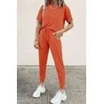 thumbnail image 6 of PRETTYGARDEN Women's Two Piece Lounge Sets Spring Summer Jogger Pants Vacation Outfits Travel Airplane Matching Clothes, 6 of 7