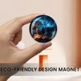 thumbnail image 5 of Round Fridge Magnets, 1Pcs 3in Cute Refrigerator Magnets Decorative for Whiteboard, Classroom, Locker, Kitchen, Birthday GiftsBlue Dragon with Glowing Wings And Fiery Breath, 5 of 6