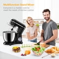 thumbnail image 4 of Ailessom New Stand Mixer,6.5-QT 10-Speed Tilt-Head Food Mixer, Kitchen Electric Mixer with Bowl, Dough Hook, Beater, Whisk for Most Home Cooks, (Onyx Black), 4 of 8