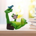 thumbnail image 4 of Figuras en miniatura de rana de patas largas de resina, estatua de animal, decoración de escritorio, recuerdos Jugando a la rana, 4 of 9