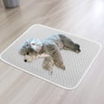 thumbnail image 4 of Machine Washable Dog Cooling Mat for Medium Sized Dogs, Lightweight Pet Cool Pad Cooling Blanket, Portable Summer Cooling Mat for Couch, Crate, Car Travel Indoor & Outdoor Use, Gray, 4 of 6