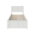 thumbnail image 5 of Madison Twin XL Platform Bed with Matching Foot Board with 2 Urban Bed Drawers in White, 5 of 6
