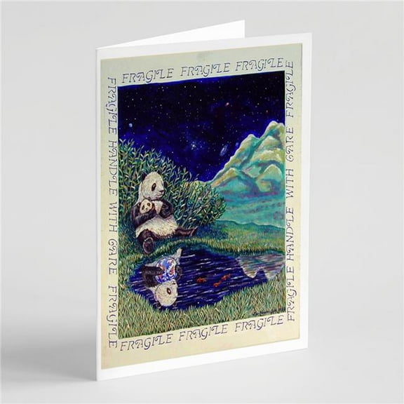 Panda Bear with Baby Greeting Cards & Envelopes - Pack of 8