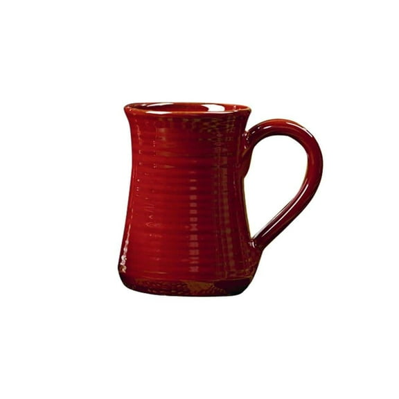 Aspen 18 oz. Red Ceramic Coffee Mug (Set of 4)