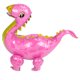 thumbnail image 5 of Kit de globos de dinosaurio de aluminio de 93 cm, animales lindos inflables para decoración de fiesta de cumpleaños, color rosa, 5 of 14