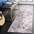 thumbnail image 2 of SAFAVIEH Faux Hide Cyrus Geometric Runner Rug, Beige/Brown, 2'6" x 8', 2 of 8