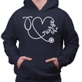 thumbnail image 2 of Nurse Life Heart Hoodie Sweatshirt Unisex X-Large Navy, 2 of 5