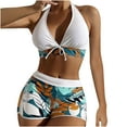 thumbnail image 1 of Trajes de baño de bikini de dos piezas con espalda de tiras y estampado sexy para mujer Fridja  nalpqowj56258, 1 of 9