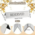 thumbnail image 2 of 6Pcs Metal Reserved Table Signs Reservation Table Tent Signs Double Sided Reserved Seating Signs Silvery Reservation Seat Signs for Restaurant Wedding Party Office 1.3x5.9x1.5 Inch DIYDIY, 2 of 6