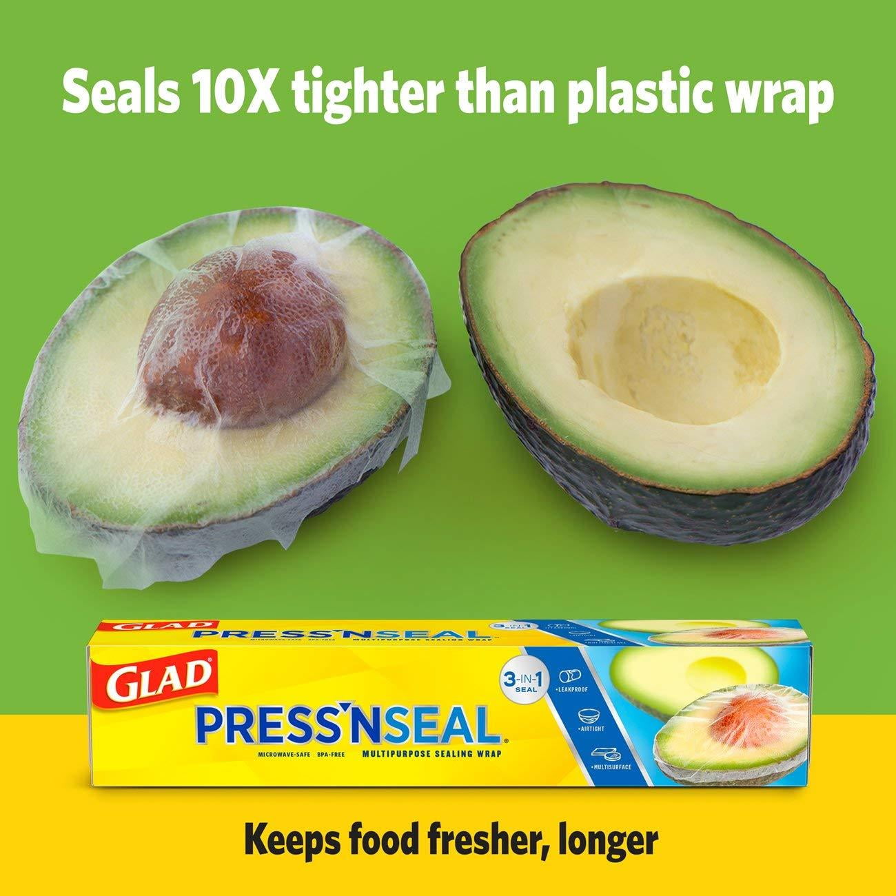 Glad® Press'N Seal® Plastic Food Wrap - 100 Square Foot Roll - 3