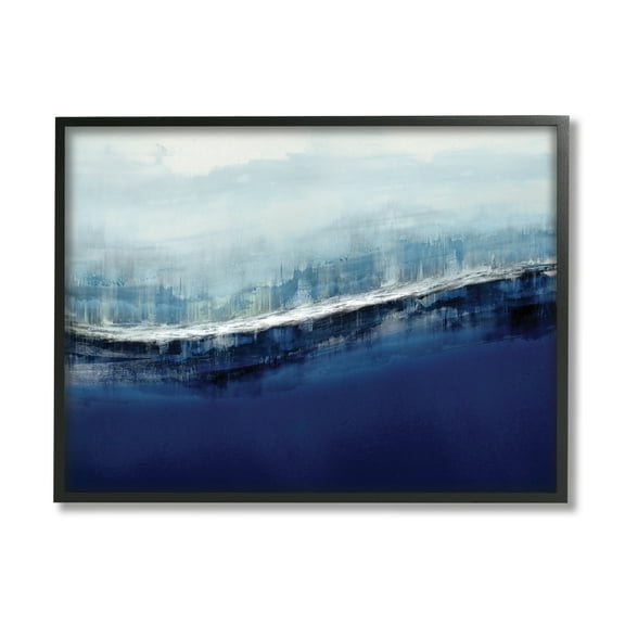 Stupell Industries Abstract Ocean Waves Blue Stormy Sky ,11 x 14,Designed by Jake Messina