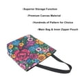 thumbnail image 3 of FORMRS Womens Canvas Tote Bag with Zipper Inner Pocket Shoulder Handbag, Charming Floral Pattern, 3 of 7