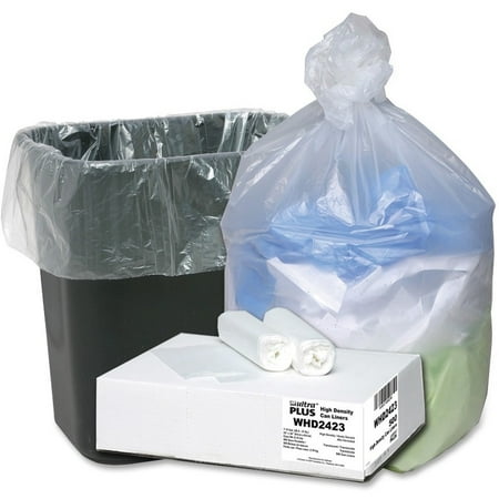 Webster, WBIWHD2423, Ultra Plus Trash Can Liners, 500 / Carton, Natural, 10 gal