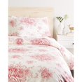 thumbnail image 5 of Melange Home Printed Design Cotton Collection 400 Thread Count Red Toile Duvet Set 2 Piece Twin, 5 of 5