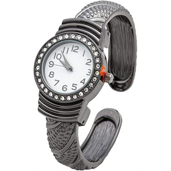 Blekon Collections Womens Quartz 26mm Case Concho Cuff Bangle Watch