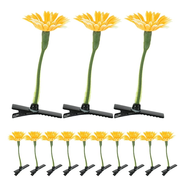 KAKOWELY 30 pinzas para el pelo con forma de girasol, pasadores para el pelo para niñas, horquillas para el pelo, tocados de fiesta