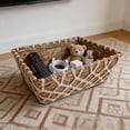 thumbnail image 4 of Hometrends Large Size Rush and Woven Cotton Rope Macrame Decorative Basket, 4 of 6