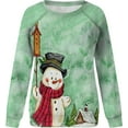 thumbnail image 3 of GHSDFBB Chandails de Noël pour Femmes Mode Loisirs Imprimé Graphique Manches Longues Hauts Mignons Chandail en Molleton Col Rond Cadeau de Noël, 3 of 5