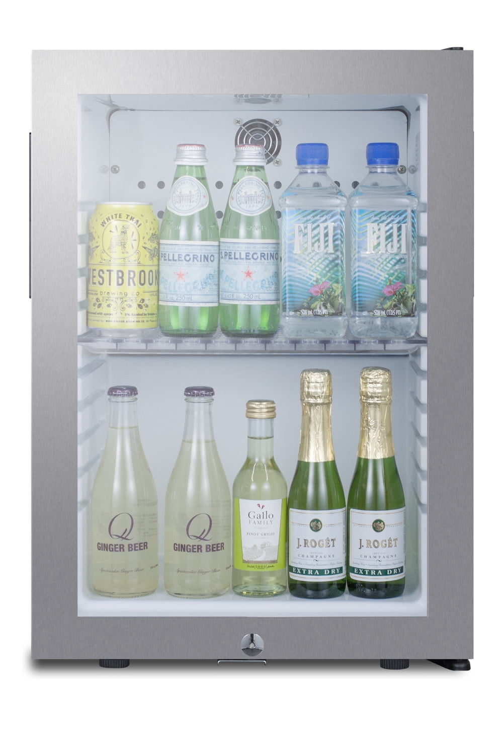 Summit Mb27 16" Wide 1.2 Cu. Ft. Compact Freezerless Refrigerator - Glass