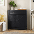 thumbnail image 2 of Smuxee Farmhouse Kitchen Sideboard Cabinet,Accent Cabinet with Drawer and Adjustable Shelf,Black, 2 of 7