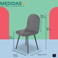 thumbnail image 4 of Mubson Set de 4 Sillas para Comedor. Sillas de Tela Sacre Gris, 4 of 5