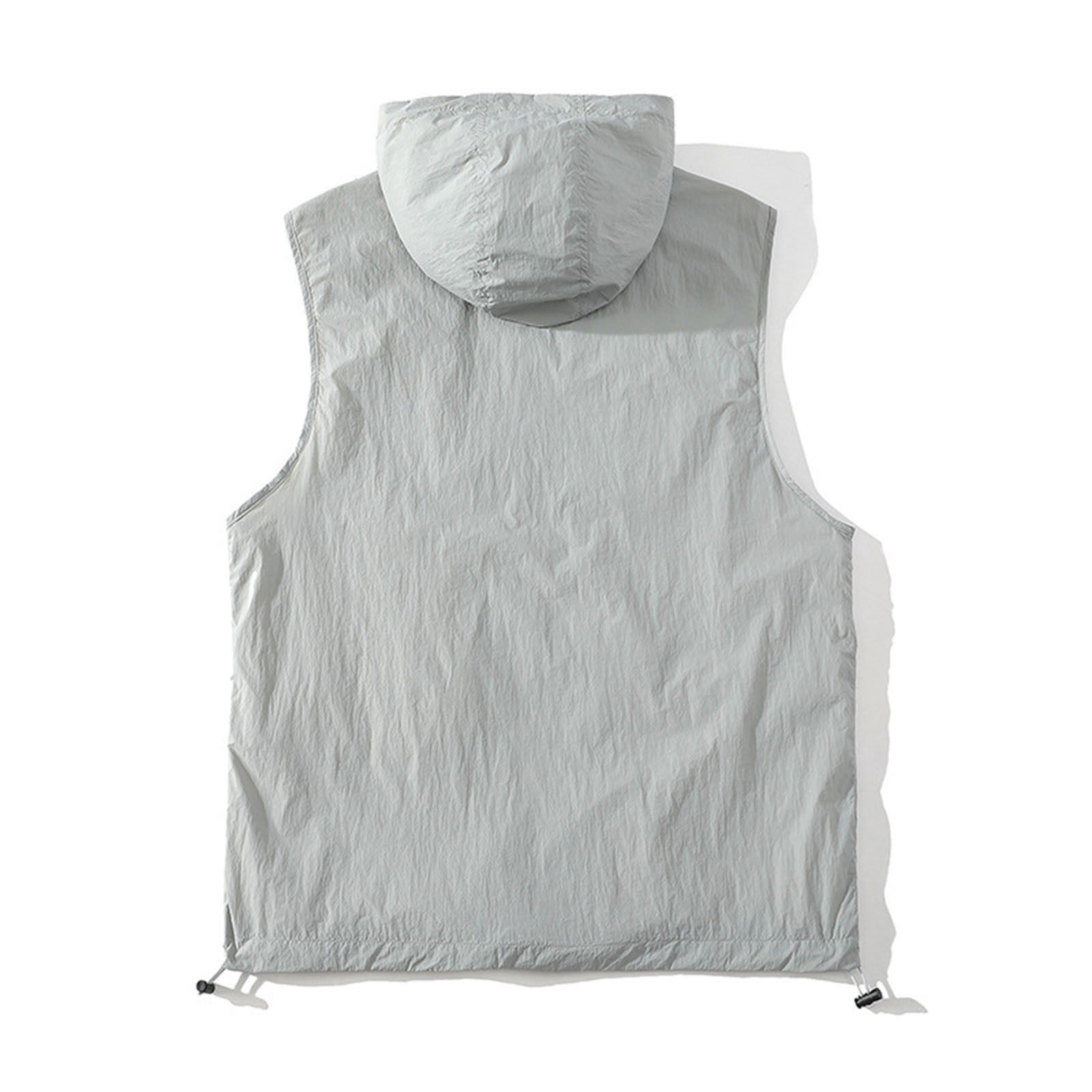 Miluxas Men's Lightweight Softshell Vest Windproof Sleeveless Jacket for Travel Hiking Running Golf Gray