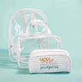thumbnail image 4 of 3PCS Transparente PVC Mochila Set, Impermeable Jelly Rosa Daypack, Preppy Back To School & Travel Bag, Estuche Para Lápices, Bolsa De Mano, 4 of 4