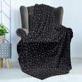thumbnail image 4 of Spaceship Soft Flannel Fleece Throw Blanket, Science Fiction Themed Comet Alien Atom on Starry Background Fantasy Art Print, Cozy Plush for Indoor and Outdoor Use, 50" x 70", Multicolor, by Ambesonne, 4 of 5