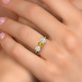 thumbnail image 4 of Gem Stone King 18K Yellow Gold Plated Silver Yellow Citrine and White Zirconia Engagement Ring for Women | 1.95 Cttw | Round 5MM | Gemstone November Birthstone | Size 6, 4 of 6