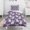 Purple French Bulldog, variant on Pug and Donut Duvet Cover and Pillowcase Set for Single Bedding, Bedroom Accessories for Kids Teens