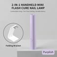 thumbnail image 2 of Handheld UV LED Nail Lamp Gel Polish Nail Dryer with 20s/60s Timer Rechargeable Nail Glue Curing Lamp with Foldable Stand Nail UV Light LED Therapy Light Nail Art Tools, 2 of 9