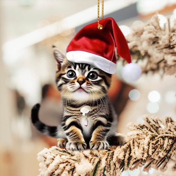Christmas Innovation Kitty Car Pendant Backpack Pendant Christmas Home Decorations Gifts Christmas Kitty Hanging Decorations