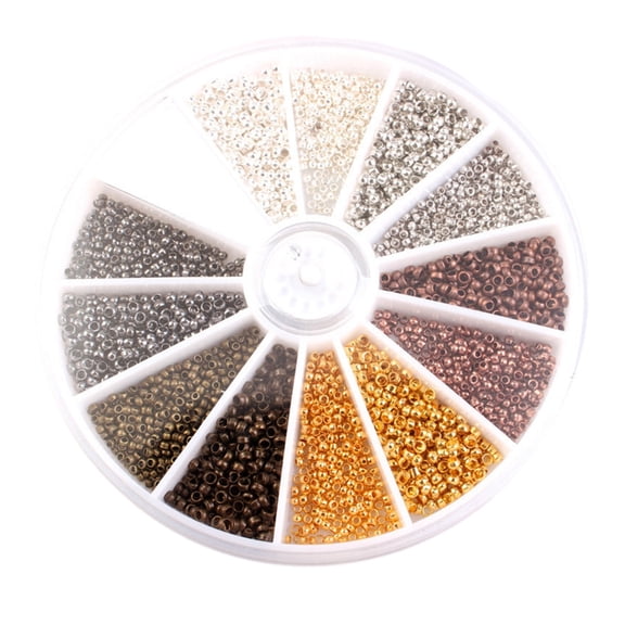 YIEMEEN 2400/3000Pcs Copper Spacer Beads Kit Assorted Bracelet Necklace Earring Beads Colorful Loose Beads DIY Handmade Jewelry